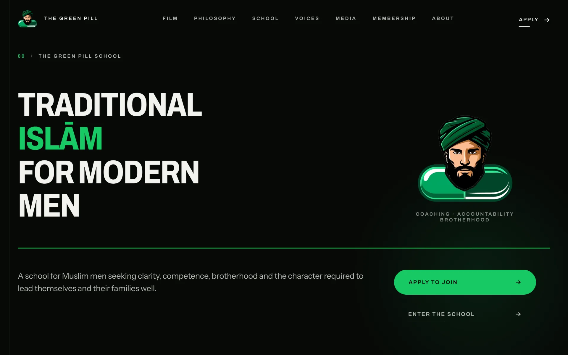 The Green Pill School website